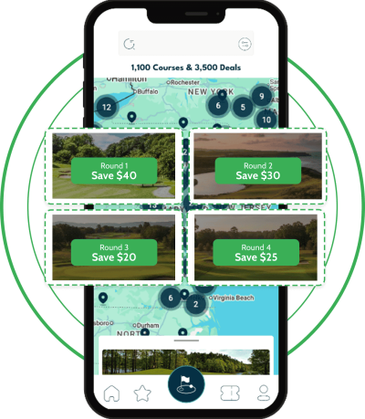 TeeTime Golf Pass app - golf deals savings