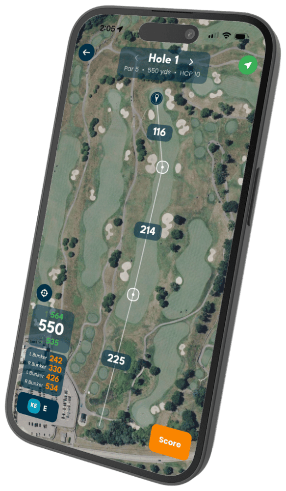 TeeTime Golf Pass GPS satellite hole view