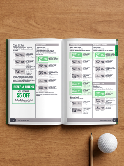 The pass open at a page of courses and deals